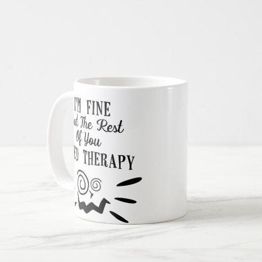 おもしろい素晴らしトレンディータイポグラフィ協力員 コーヒーマグカップ (正面左)