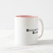 おもしろい素晴らしトレンディータイポグラフィ厄介な同僚 ツートーンマグカップ (正面右)