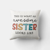 おもしろい素晴らし姉 |姉妹最高のの贈り物 クッション (裏面)
