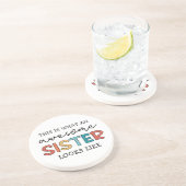 おもしろい素晴らし姉 |姉妹最高のの贈り物 コースター (側面)