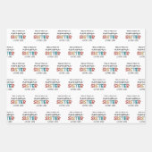 おもしろい素晴らし姉 |姉妹最高のの贈り物 ラッピングペーパーシート (正面2)