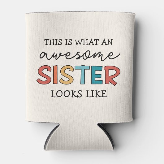 おもしろい素晴らし姉 |姉妹最高のの贈り物 缶クーラー (正面)