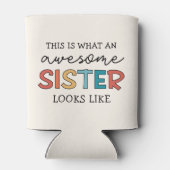 おもしろい素晴らし姉 |姉妹最高のの贈り物 缶クーラー (裏面)