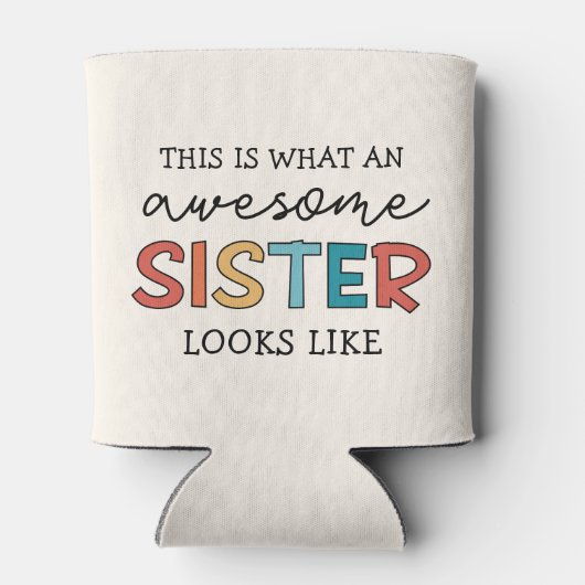 おもしろい素晴らし姉 |姉妹最高のの贈り物 缶クーラー (裏面)