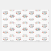 おもしろい素晴らし弟 | Brother 最高の Everの贈り物 ラッピングペーパーシート (正面2)