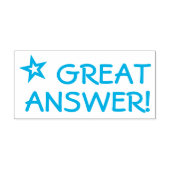 おもしろい素晴らし「答え！」 教育者のゴム印 セルフインキングスタンプ (デザイン)