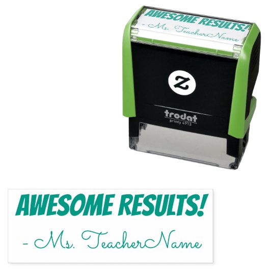 おもしろい素晴らし「結果！」 表彰ゴム印 セルフインキングスタンプ (インサイチュ)