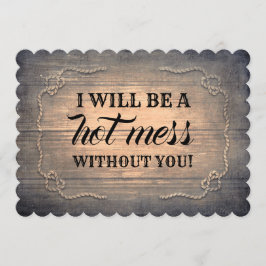 おもしろい素朴のBridesmaid/メイド・オブ・オーナー（花嫁付き添い人）提案 招待状