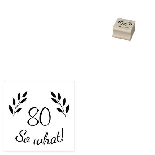 おもしろい素朴やる気を起こさせるTwigs 80誕生日 ラバースタンプ (押印)