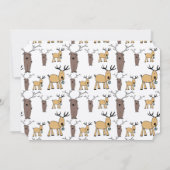 おもしろい素朴トナカイ・ドードル・タイプセット 招待状 (裏面)