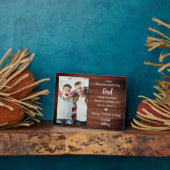 おもしろい素朴パパカスタム写真父の日 フォトプラーク (側面)