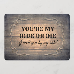 おもしろい素朴メイド・オブ・オーナー（花嫁付き添い人） 招待状