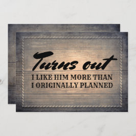 おもしろい素朴メイド・オブ・オーナー（花嫁付き添い人） 招待状