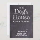 おもしろい素朴引っ越しました犬の移動発表 案内状 (正面)