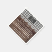 おもしろい素朴結婚の スタンダードカクテルナプキン (角)