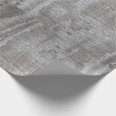 おもしろい素朴、グレー、バーンウッド、 ラッピングペーパー (角)