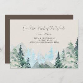 おもしろい素朴Neck of the Woods Moving Announcement 招待状