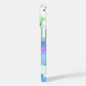 おもしろい紫と緑の水色の（ばちゃばちゃ）跳ねる Case-Mate iPhoneケース (裏面 / 左)