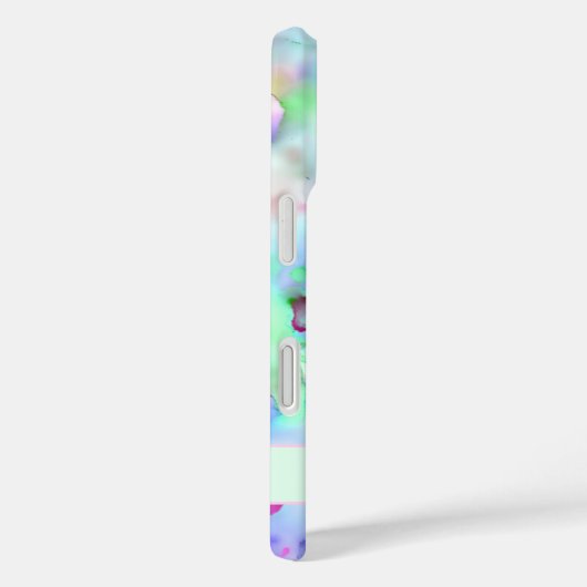 おもしろい紫と緑の水色の（ばちゃばちゃ）跳ねる Case-Mate iPhoneケース (裏面 / 右)