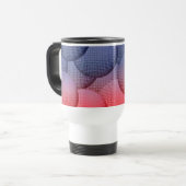 おもしろい紫と赤のディスコ玉パターン トラベルマグ (正面左)