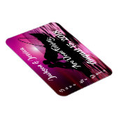 おもしろい紫トワイライト魚釣り日付の保存 マグネット (右側)