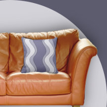 おもしろい紫色の波紋パターン装飾用クッション