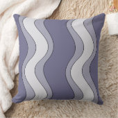 おもしろい紫色の波紋パターン装飾用クッション クッション (ブランケット)