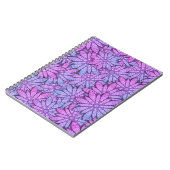 おもしろい紫色の花 ノートブック (左側)
