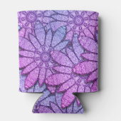 おもしろい紫色の花 缶クーラー (裏面)