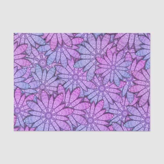おもしろい紫色の花 薄葉紙 (正面)