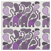 おもしろい紫色象の抽象美術の生地 ファブリック (クローズアップ)