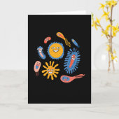 おもしろい細菌微生物化学 カード (黄色い花)