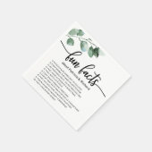 おもしろい結婚のエレガント緑 スタンダードカクテルナプキン (角)