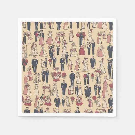 おもしろい結婚のナプキン スタンダードカクテルナプキン (正面)