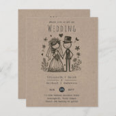 おもしろい結婚のマンガ新郎手描き (正面/裏面)