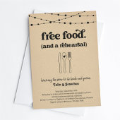 おもしろい結婚のリハーサルディナー招待状 招待状