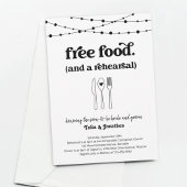 おもしろい結婚のリハーサルディナー招待状 招待状