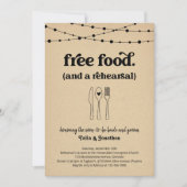 おもしろい結婚のリハーサルディナー招待状 招待状 (正面)