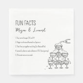 おもしろい結婚の事実手描きシャンパンタワー スタンダードランチョンナプキン (正面)