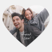 おもしろい結婚の写真ありがとう ハートシール (正面)