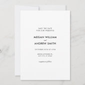 おもしろい結婚の可愛いカップル セーブザデート (裏面)