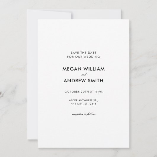 おもしろい結婚の可愛いカップル セーブザデート (裏面)