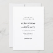 おもしろい結婚の可愛いカップル セーブザデート (裏面)