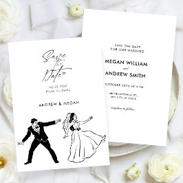 おもしろい結婚の可愛いカップル セーブザデート