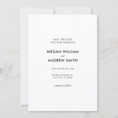 おもしろい結婚の可愛いカップル セーブザデート (裏面)