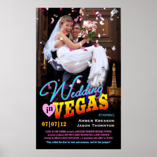 おもしろい結婚の映画ポスターカスタム写真テンプレート ポスター