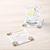 おもしろい結婚の歓迎 スクエアペーパーコースター (インサイチュ)