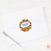 おもしろい結婚の漫画本の音声バブル ラウンドシール (封筒)