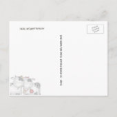 おもしろい結婚の牛が日付はがきを保存 案内ポストカード (裏面)