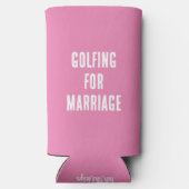 「おもしろい結婚の金だ」 ピンクと白 スリム缶クーラー (裏面)